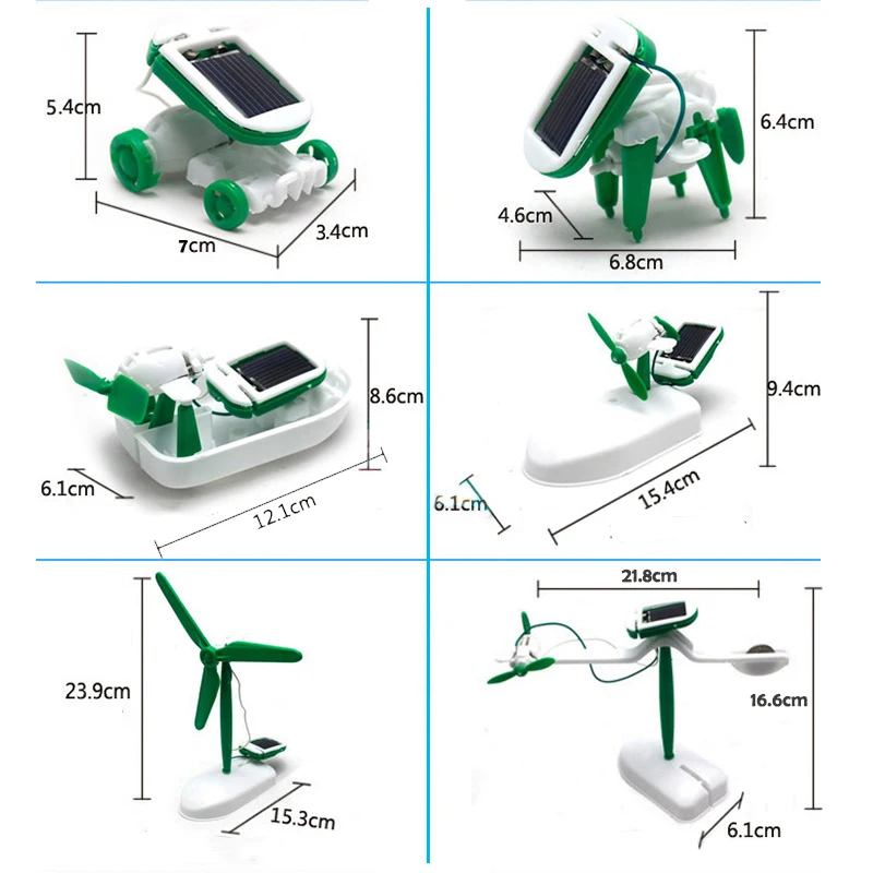 Spielzeug DIY 6 in 1 solar betriebene DIY Roboter Kit pädagogische – Bild 6