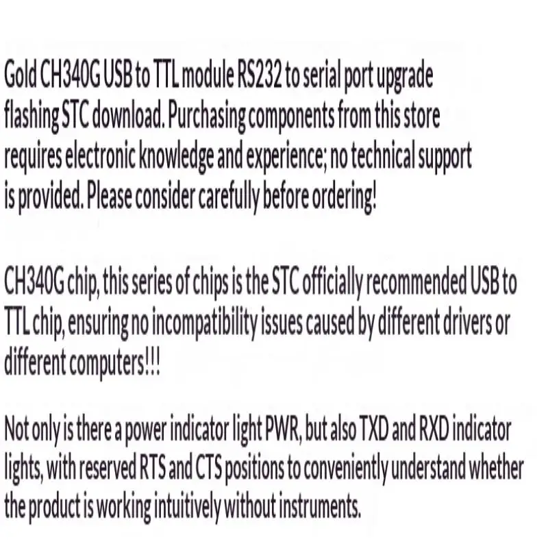 USB zu TTL UART Modul CH340G CH340 USB zu TTL STC Mikrocontroller – Bild 5