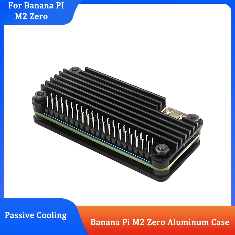 Banana Pi M2 Zero Gehäuse aus Aluminiumlegierung, Gehäuseschutz, Metallgehäuse, passives Kühlgehäuse