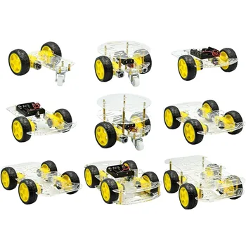 DIY Vermeidung tracking Motor Smart Roboter Auto Chassis Kit Geschwindigkeit Encoder Batterie Box2WD
