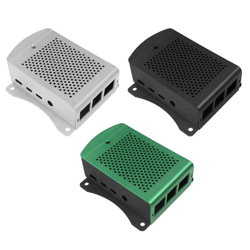 Raspberry Pi 4 Aluminium legierung Gehäuse Metel Box mit hängender Halterung Unterstützung Lüfter Schrauben
