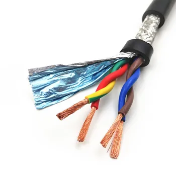 RS485 Twisted-Pair Abgeschirmtes Kabel 18 AWG 17AWG 16AWG 14AWG 5m 2-10-adrig PVC Reinkupfer
