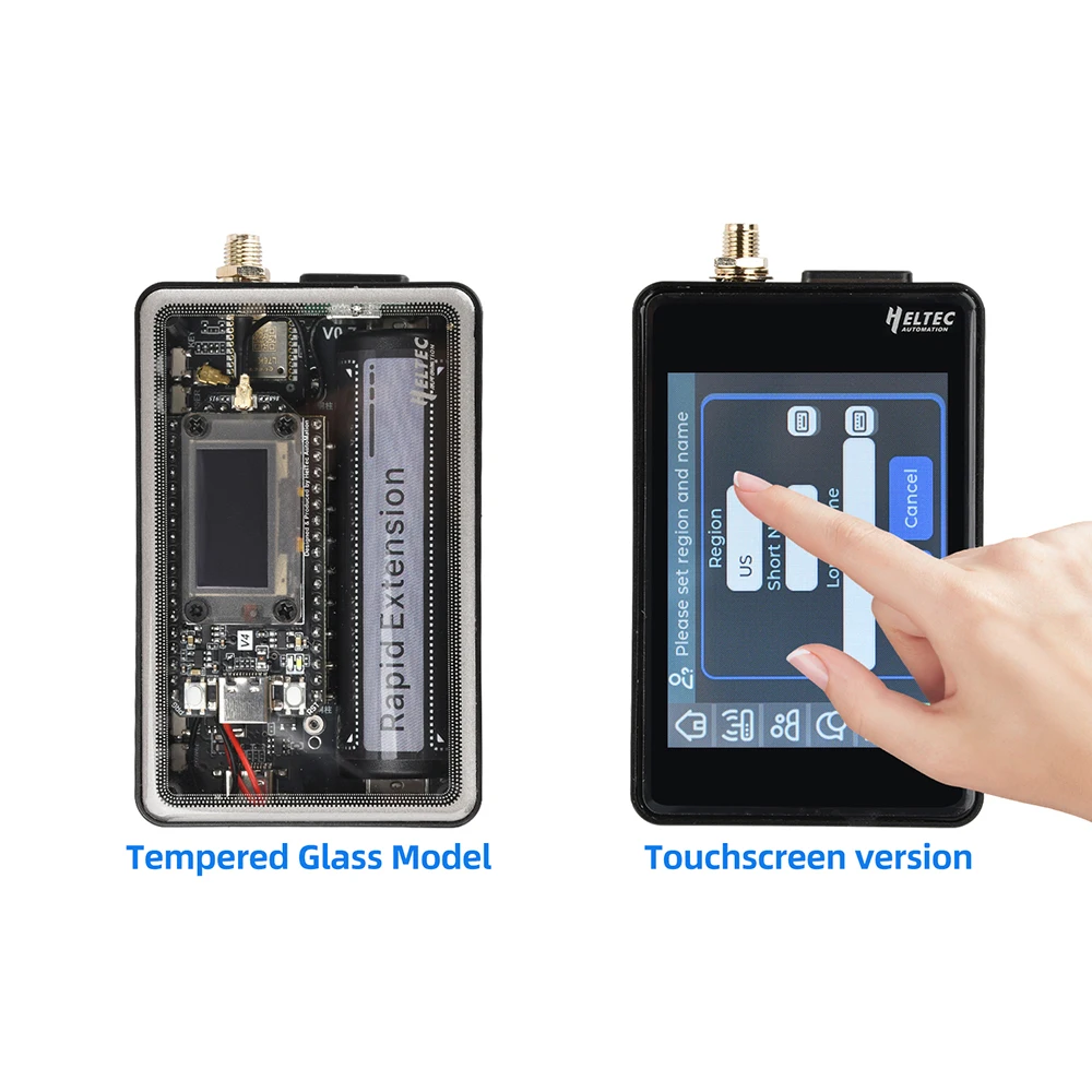Meshtastic Heltec V4 WiFi LoRa 32 Erweiterungskit Glas/Touchscreen ESP32 S3R2 Energiesparendes