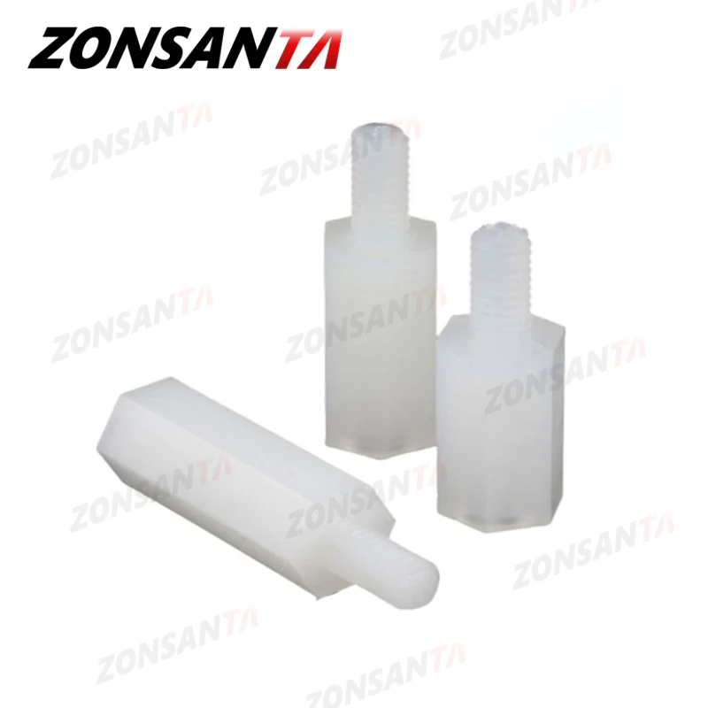 M2 M2,5 M3 M4 Schwarz Nylon Sechskant Außengewinde Abstandshalter – Bild 2