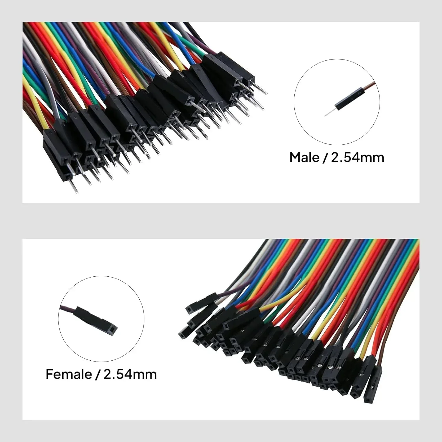 Dupont-Kabel 10CM 20CM 30CM 40-Pin Stecker auf Stecker + Stecker – Bild 4