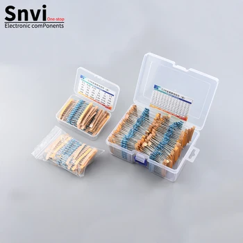 1/2 W Metallschichtwiderstände-Set, 300 Stück/Packung, 1300 Stück, 1 10 220 330 470 1 K, 4,7 K, 10 K Ohm, 1 %