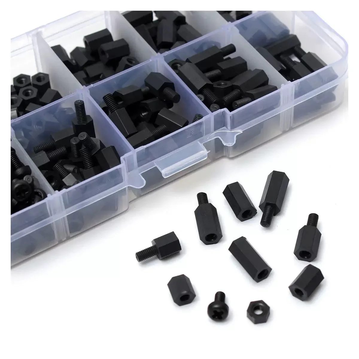 M2 M2.5 M3 M4 Nylon PCB Abstandshalter-Set - 200 Stück Kunststoff – Bild 3