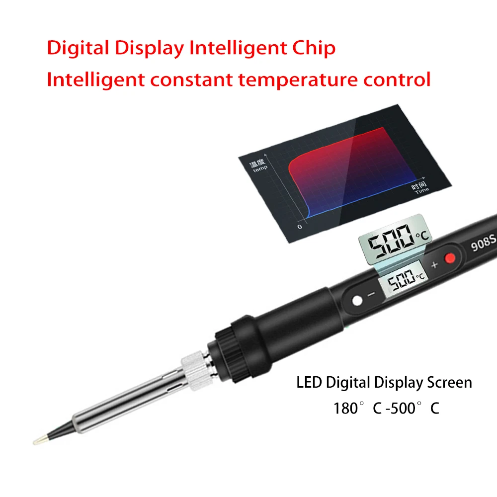 80W Einstellbare Temperatur Interner Heizmechanismus Digitaler – Bild 5