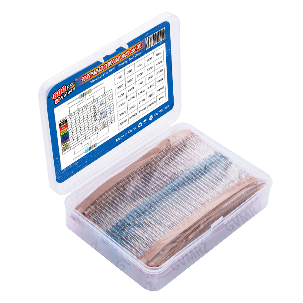 30 Werte, 1/4W Metallfilmwiderstand-Sortiment - 20 Stück (600 Stück) – Bild 5