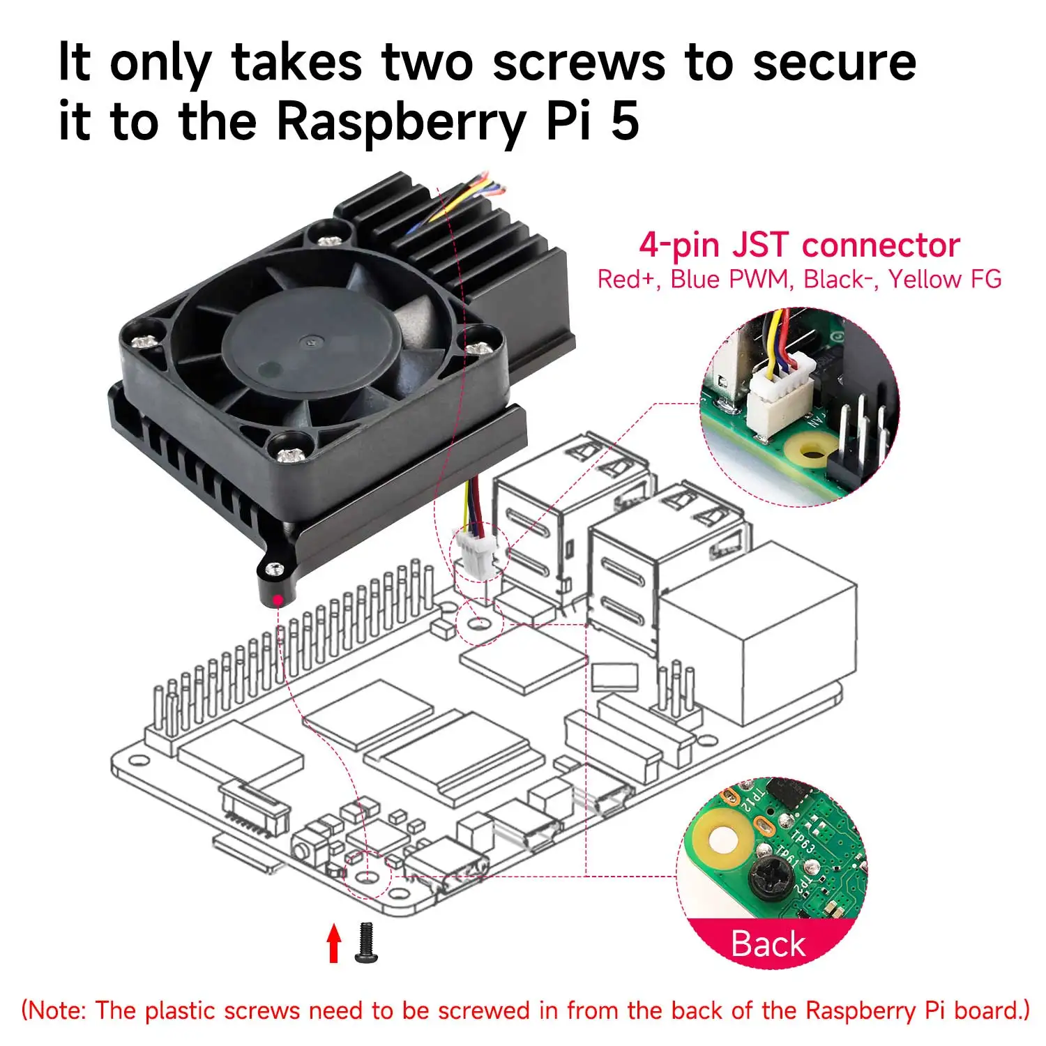 Yahboom selbst gestalteter aktiver Kühler für Raspberry Pi 5 – Bild 3