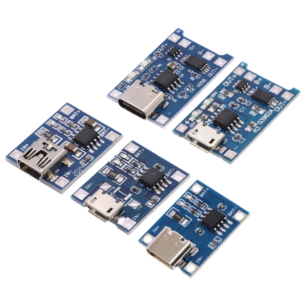 10pcs Typ-C/Micro/Mini USB 5V 1a tp4056 Lithium-Batterie lade modul – Bild 3
