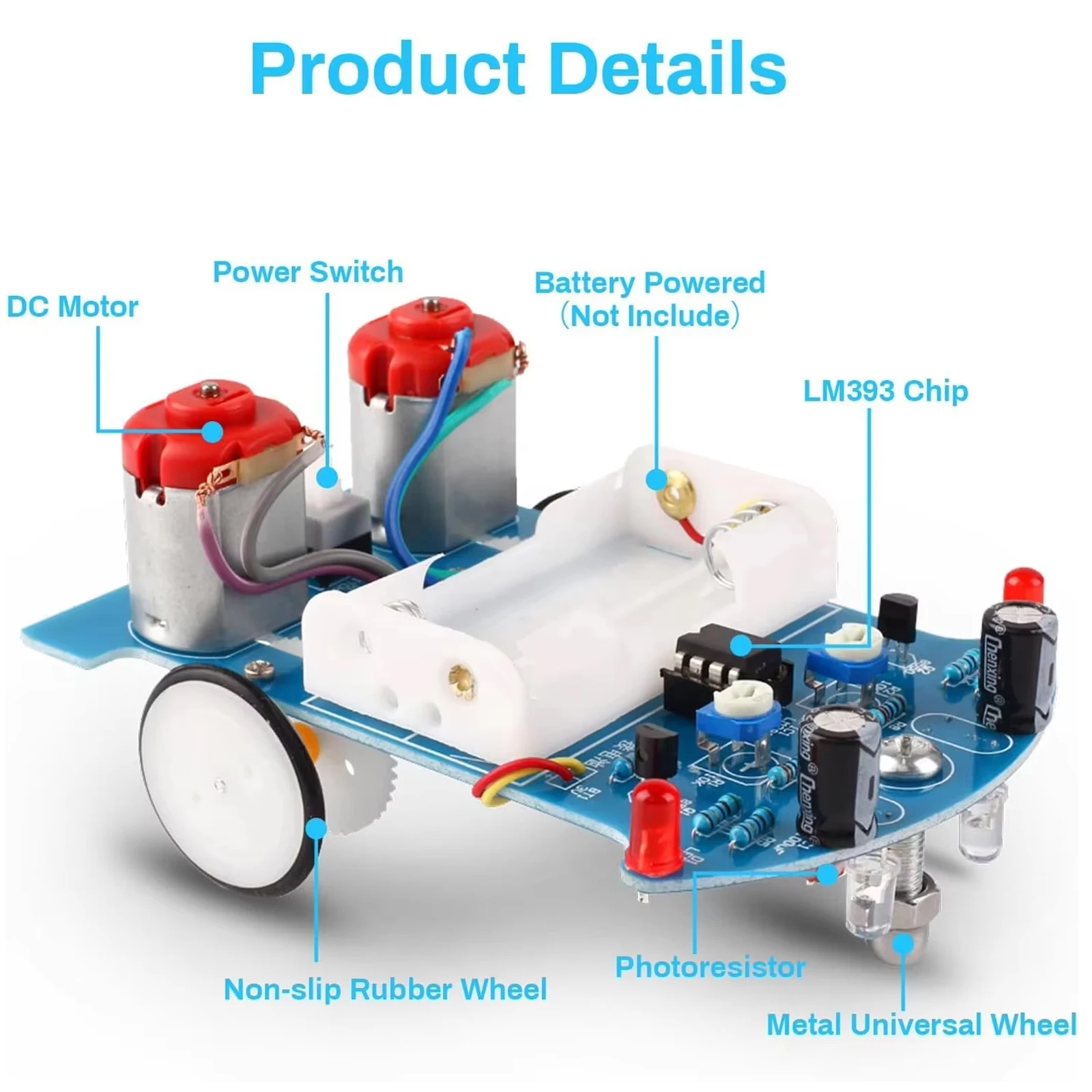 Lötübungs-Set für Elektronik-Lernprojekte, Smart Car Lötprojekt-Set, Linienfolgerobot, DIY-Elektronik