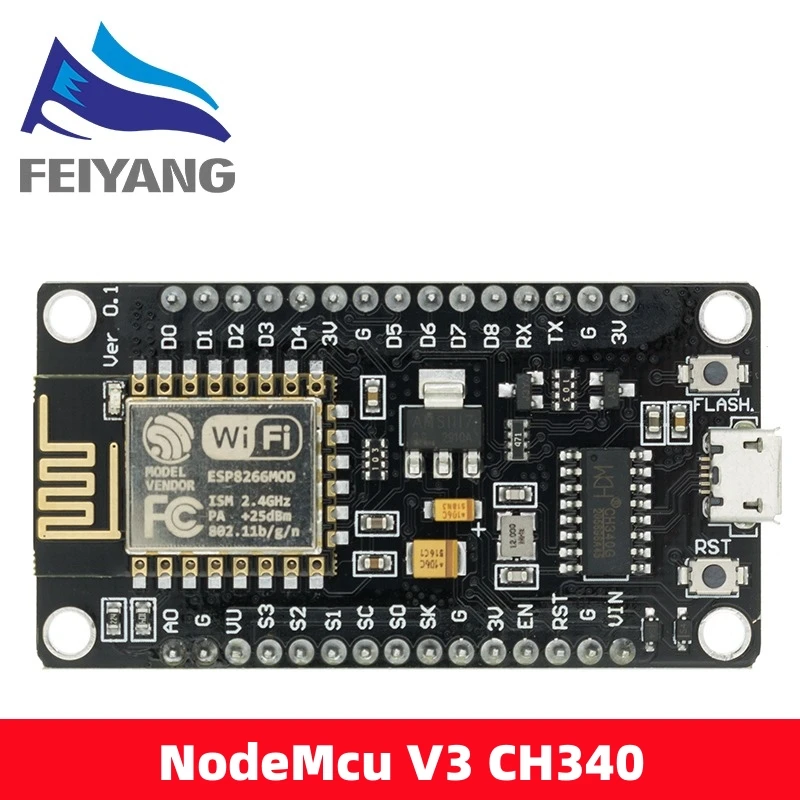 Drahtloses Modul CH340/CP2102 NodeMcu V3 V2 Lua WIFI Internet der – Bild 2