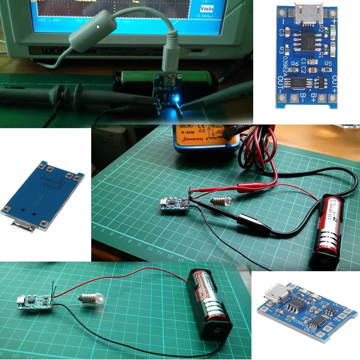 5V 1A Micro/Typ-c/Mini 18650 TP4056 Lithium-Batterie Ladegerät Modul – Bild 6