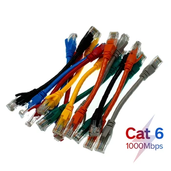Kurzes RJ 45 Ethernet Cat6 Netzwerkkabel, 15 cm Twisted Pair Patchkabel Internet UTP Cat6 Lan für Laptop