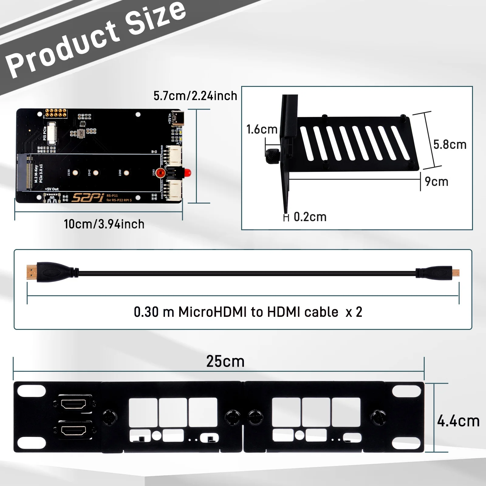 DeskPi Rackmate 10-Zoll 1U Rack-Gehäuse mit 2 PCIE NVME Boards – Bild 5