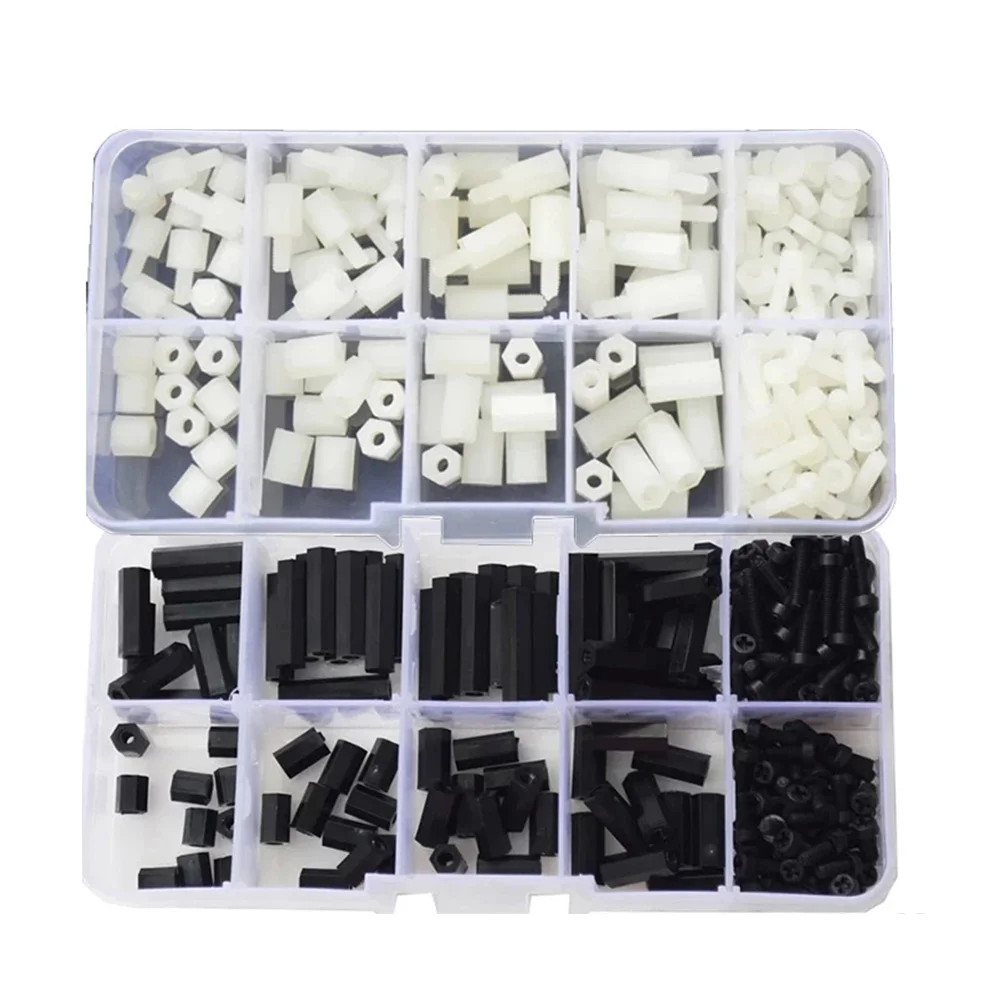 M2 M2,5 M3 M4 Schwarz Weiß Sechskant Nylon Abstandshalter Spalte PCB – Bild 4