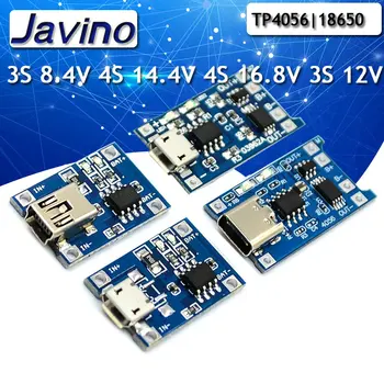 Typ-C/Micro-USB 5V 1A 18650 TP4056 Lithium-Batterie-Lademodul Ladeplatine mit Schutzfunktion (5 Stück)