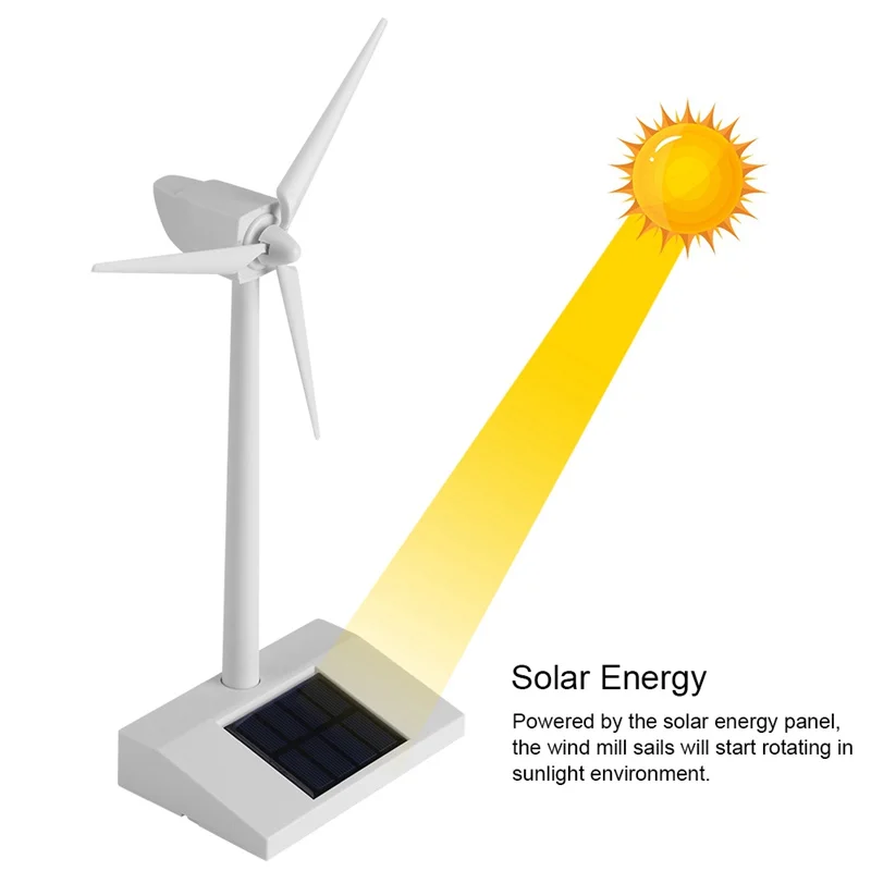 Solar Wind Generator Modell Geschenk Ausstellung Stand Windmühle – Bild 2