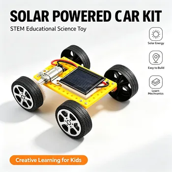 DIY Mini Solarauto Bausatz STEM Physik Wissenschaftsexperiment Lehrreiches Technik-Spielzeug Kinder