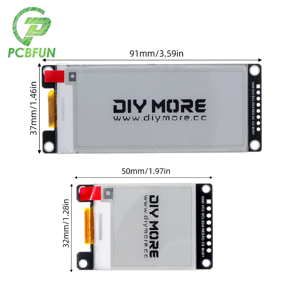 2,9 Zoll E-Paper E-Ink Display-Modul SSD1680Z 128×296 SPI Schwarz-Weiß – Bild 5