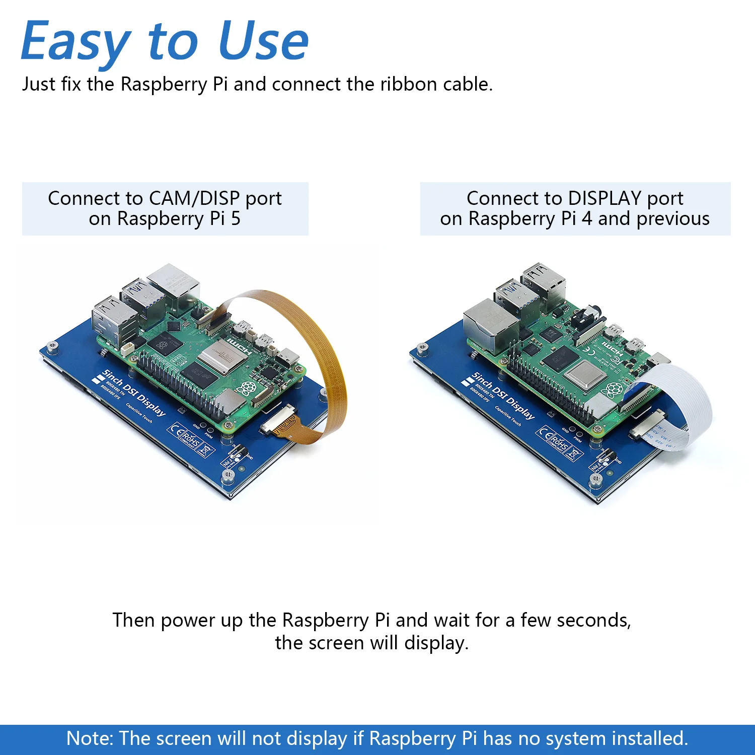 Freenove Touchscreen für Raspberry Pi 5 4 Bildschirmanzeige 5 / 7 Zoll – Bild 2