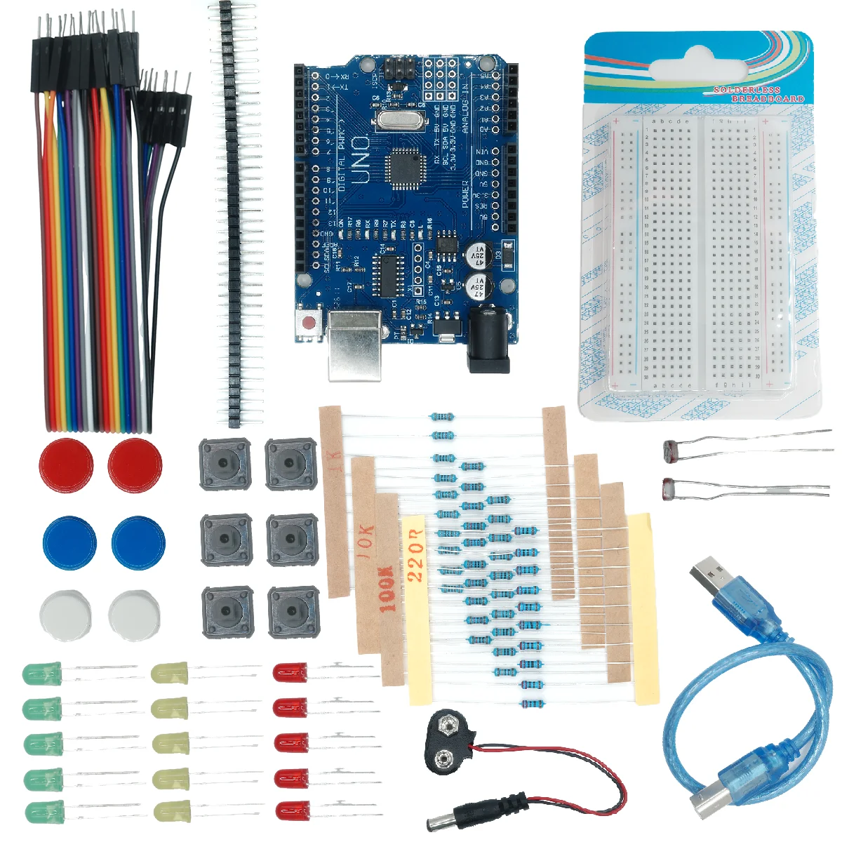 Starter-Kit für UNO R3 Mini-Steckbrett LED Jumper-Kabel Tasten – Bild 5