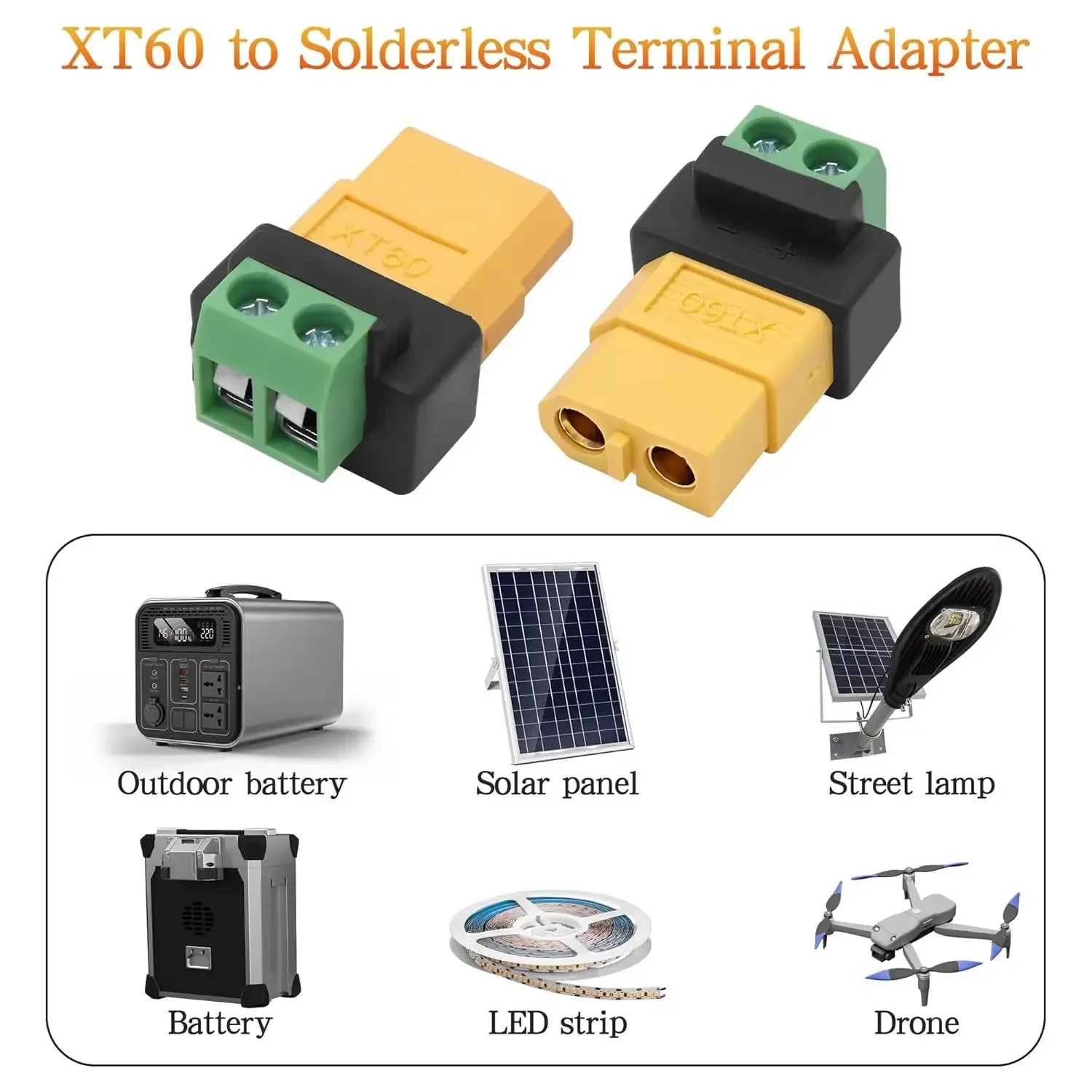 Lötfreie XT60-Stecker, Schraubklemmenadapter, XT60-Stecker – Bild 4