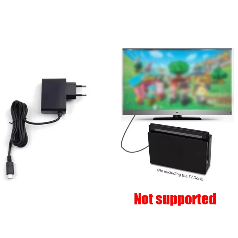 5V 2,4A USB-C Netzteil AC 100-240V EU/US-Stecker Ladegerät für NS – Bild 3