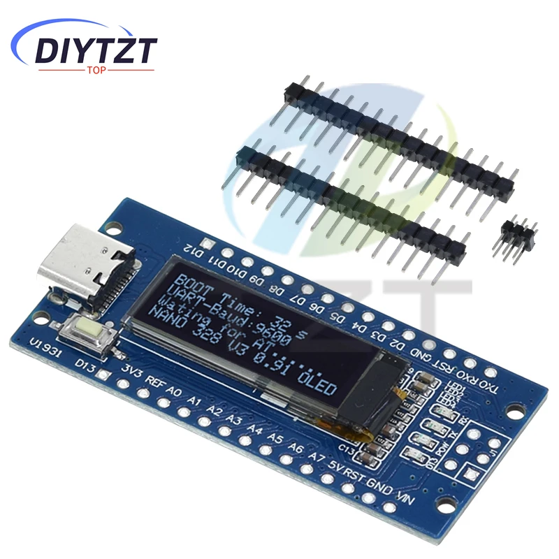 Nano V3.0 Atmega328P Ch340C mit Integriertem 0,91" OLED-Display 128*32 – Bild 3