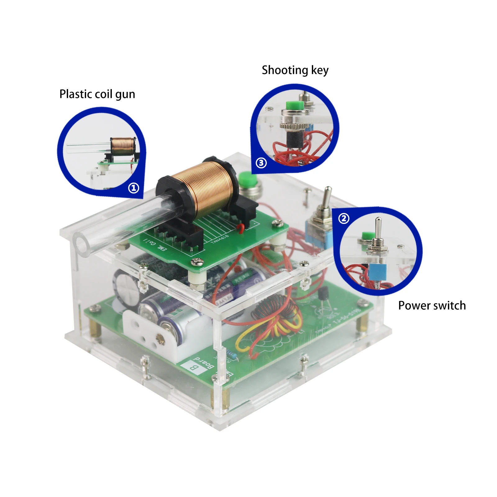 DIY elektronisches Kit Löten elektro magnetische Pistole Herstellung – Bild 4