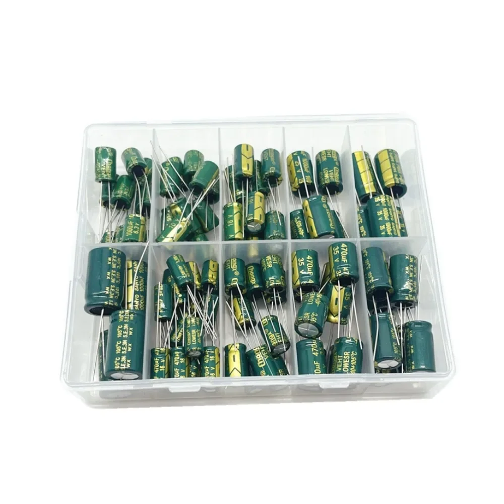 Aluminium-Elektrolytkondensatoren, sortiertes Kit - 10 (92 Stück) – Bild 3
