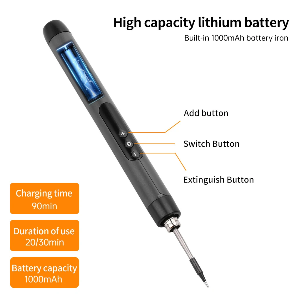 USB Lötkolben Set Mini Digitale Elektrische Lötkolben Kit Typ-C Schnittstelle Einstellbare Temperatur Solder