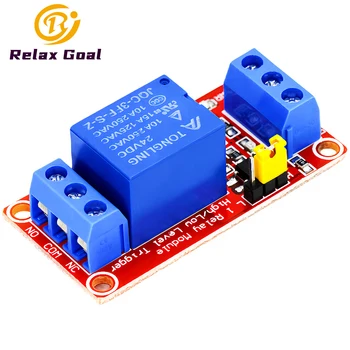 Relaismodul, 1 Kanal, 5 V, 12 V, 24 V, Platinenschutz mit Optokoppler-Isolation, unterstützt High