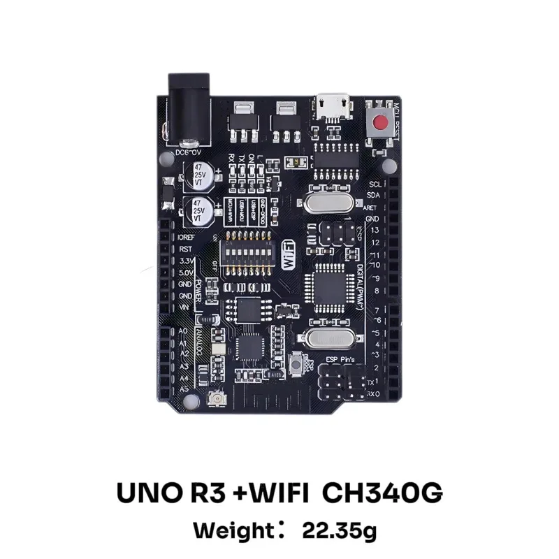 UNO R3 ATMEGA16U2/UNO+WiFi R3 MEGA328P Chip CH340G Für Arduino UNO R3 – Bild 5