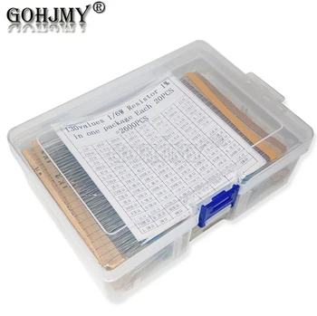 130 werte * 20 STÜCKE 1/6W 1% Metall Film Widerstände Assorted Pack Kit Set Lot sortiment Feste (2600 Stück)