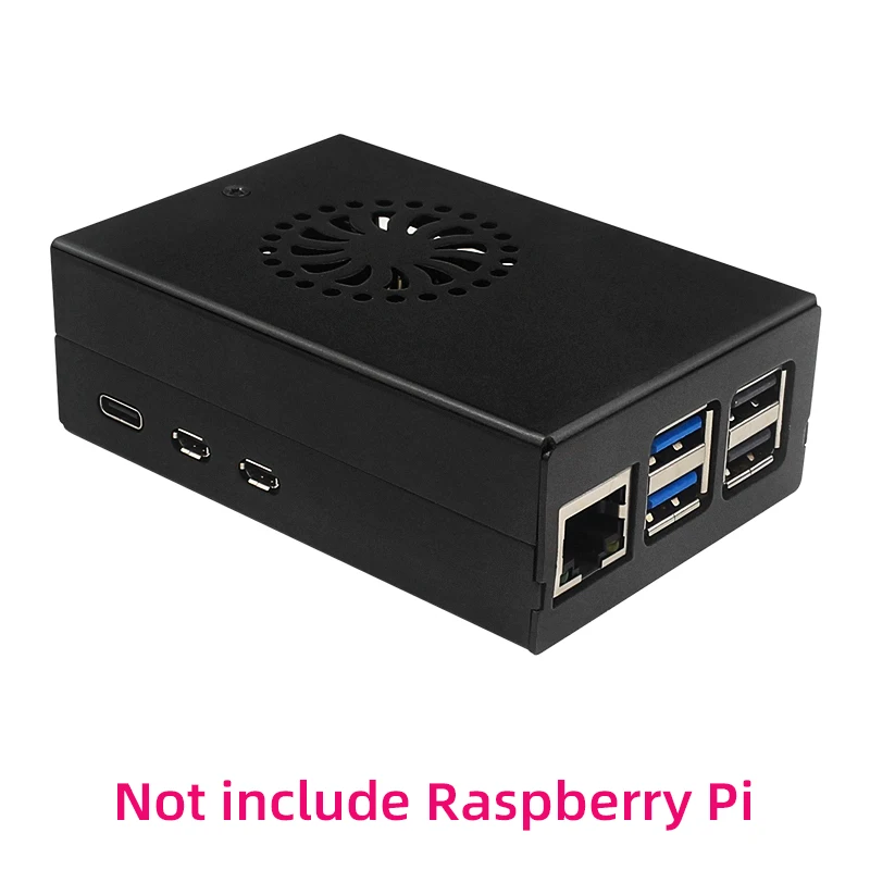 Raspberry Pi 5, Metallgehäuse, Aluminiumlegierungsgehäuse, kompatibel mit Active Cooler für RPI 5 Pi5