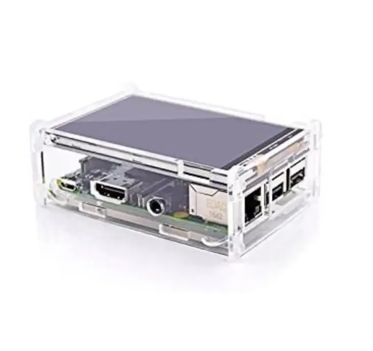 3.5 "LCD-TFT-Touchscreen-Display für Raspberry Pi 4b/Raspberry Pi 3 Modell B-Board-Acryl-Gehäuse-Stift