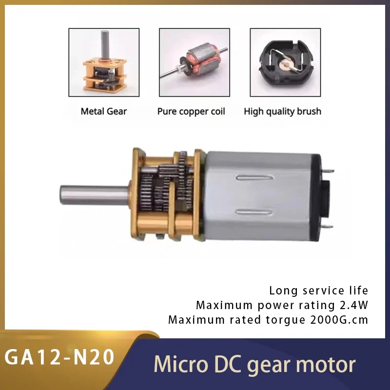 DC 3V/6V/12V N20 Mini Micro Metallgetriebemotor mit Zahnrad DC-Motoren 30/50/60/100/150/200/300/500/1000RPM