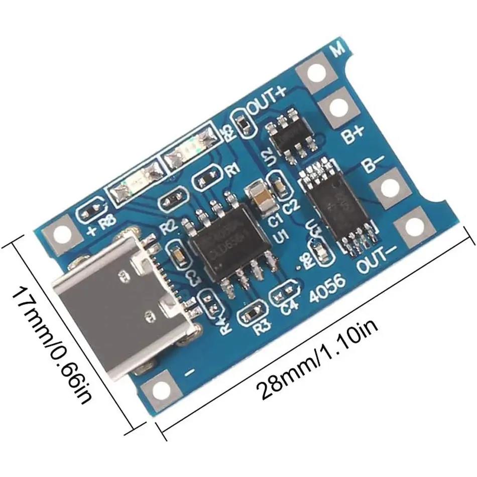 5V 1A 18650 Lithium-Batterie Lade Board TP4056 Lithium Lade (10 Stück) – Bild 4