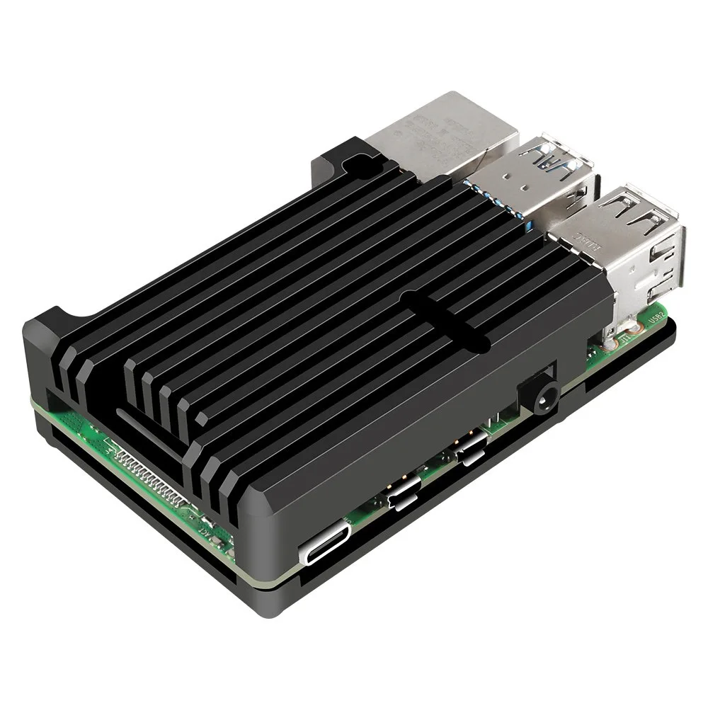 Robustes Aluminiumgehäuse für Raspberry Pi 4 Modell B, Selbstkühlendes – Bild 2