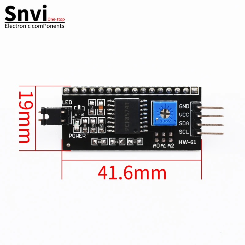 Snvi LCD1602 1602A LCD-Anzeigemodul 16x2 Zeichen Blau Gelb Grün Grau – Bild 3
