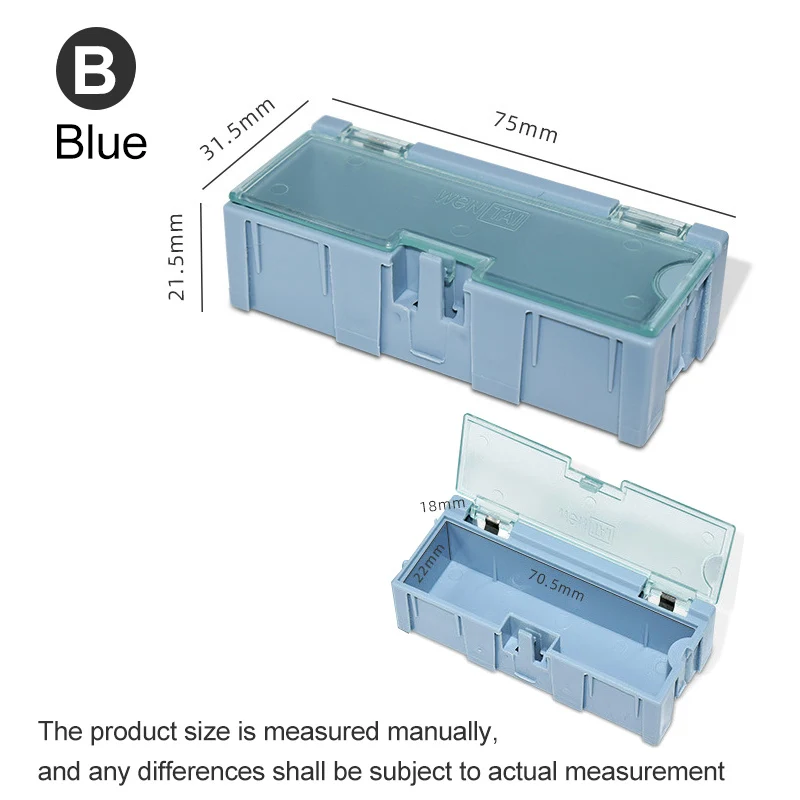SMT SMD-Behälterbox, Mini-Aufbewahrungskoffer für elektronische Komponenten, Teile, Sortiment