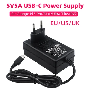 5V 5A Netzteil für Orange Pi 5 Pro / Max / Ultra / Plus / 4A / RV/ RV2 USB Typ-C Port EU US UK Stecker