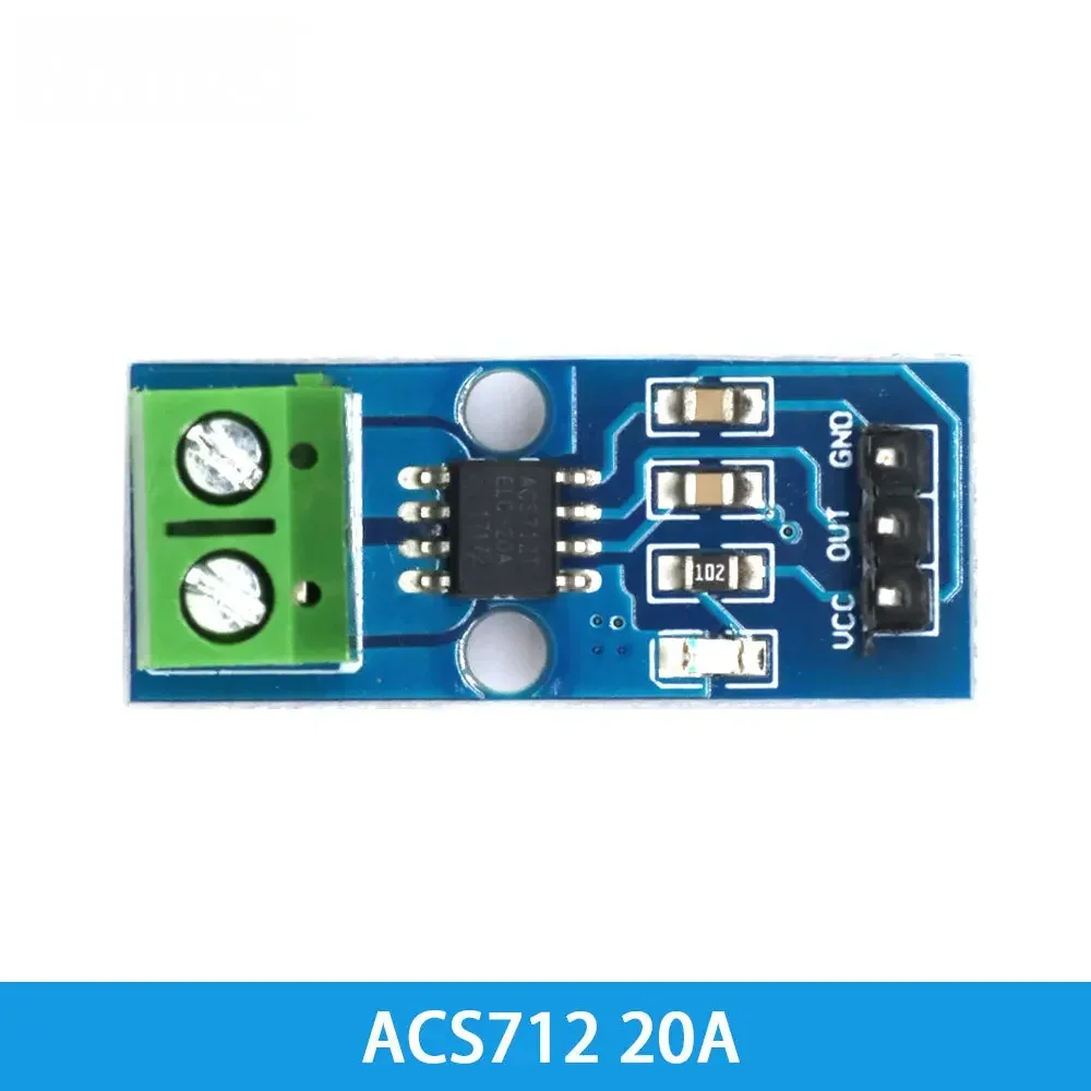 Einstellbares ACS712-Stromsensormodul - Erkennung von Hall-Effekt, 5 A-30 A, kompatibel mit Arduino