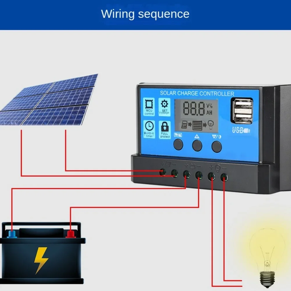 Solar panel Controller 10a 20a 30a 12 v24v Auto Batterie Laderegler – Bild 3