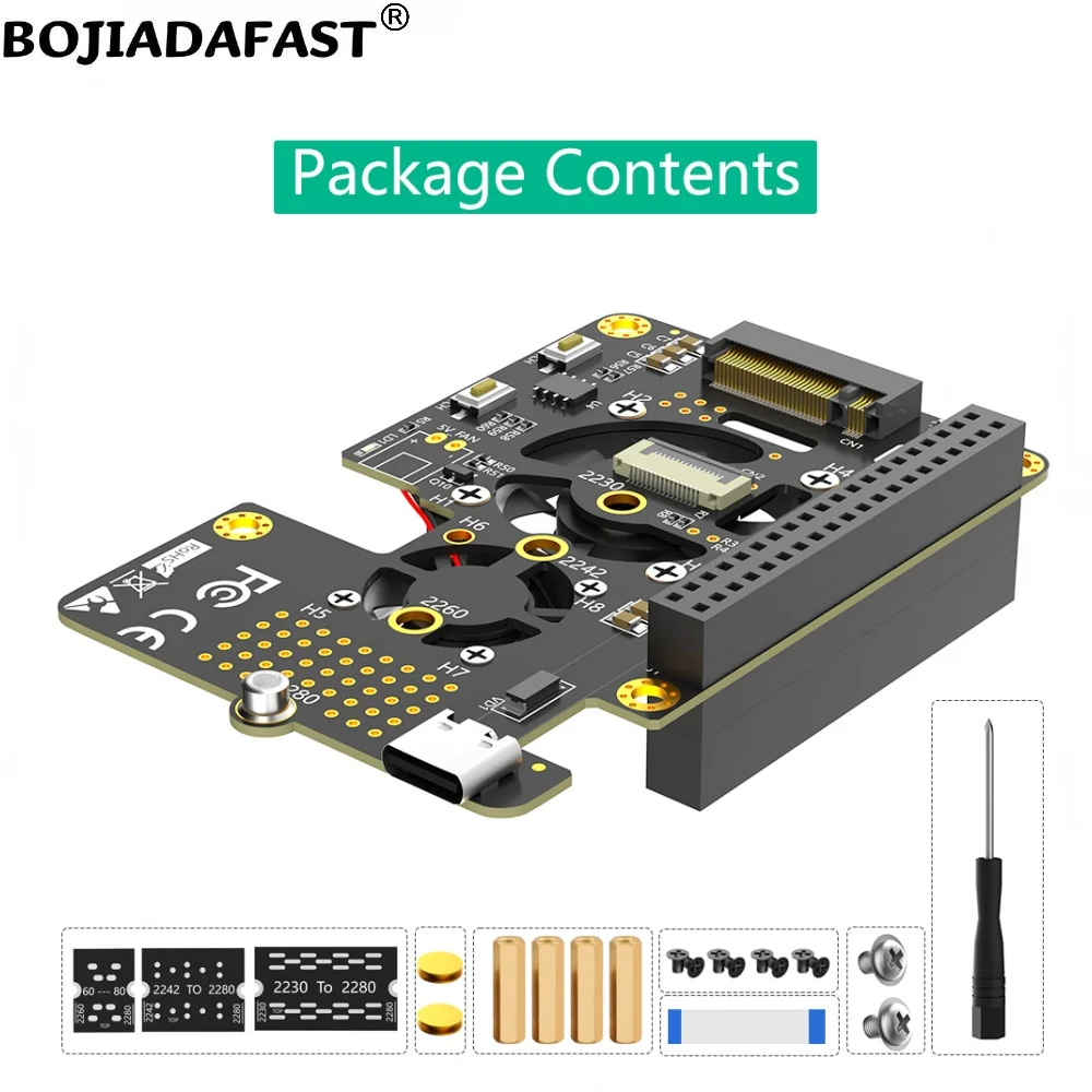 NGFF M.2 Key-M Key B+M NVMe SSD Adapter-Konverterkarte mit 2 Lüftern – Bild 6