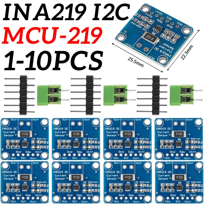 MCU-219 INA219 I2C IIC Zero Drift Bidirektionales Strom-Leistungsüberwachungssensormodul Sensor