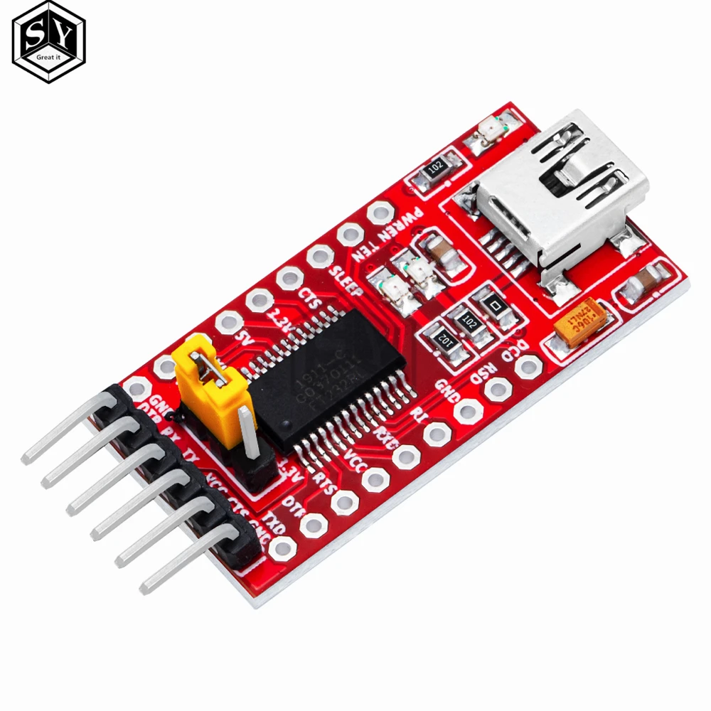FT232RL FTDI USB 3,3 V 5,5 V zu TTL Serielles Adaptermodul für Arduino – Bild 2