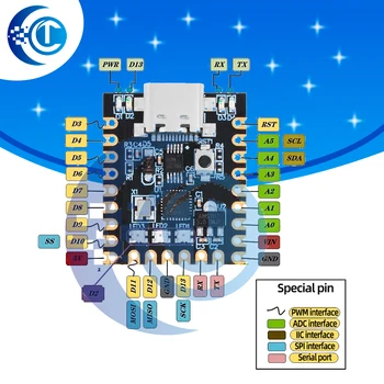 Arduino Nano Mini Ultra Kleine Type-C Entwicklungsplatine ATmega328P Chip CH340 Serieller Anschluss